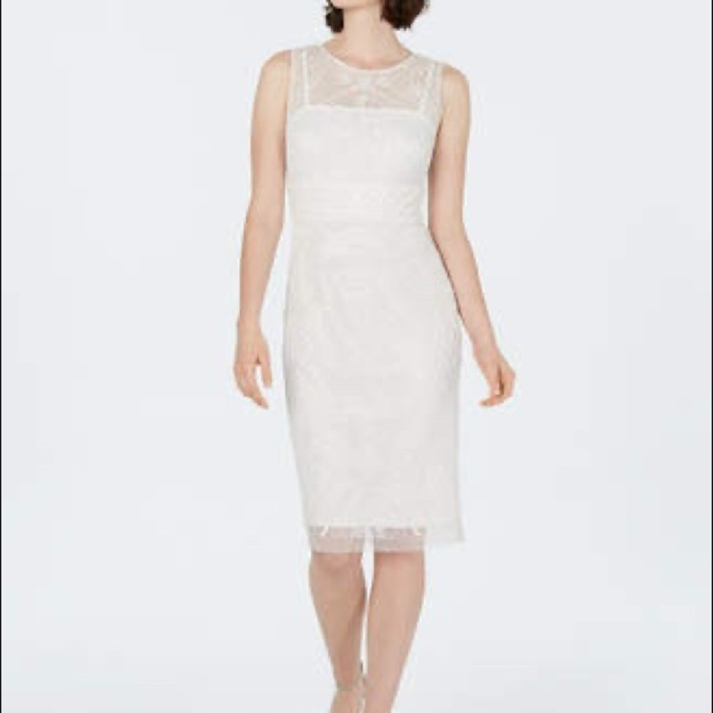 Adrianna Papell Embellished Illusion Dress - Picture 6 of 6